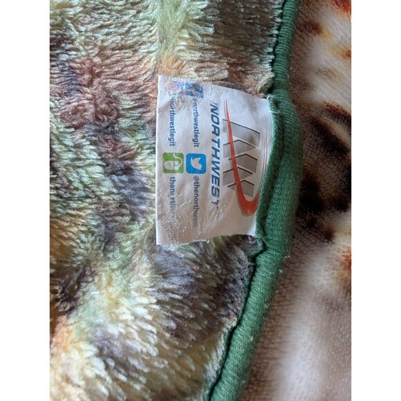 Snowy Owl Fleece Throw Blanket Northwest 58"x50" Soft & Cozy Wildlife-Themed Hom - Picture 2 of 4